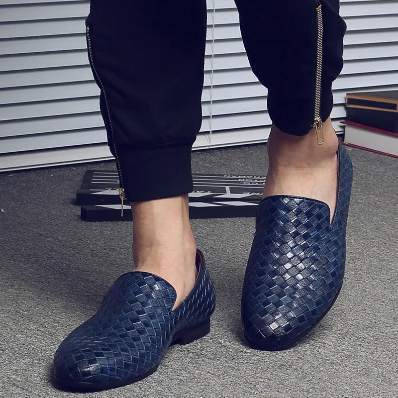 Nino™ | Heren Leren Tassel Loafers | Geweven