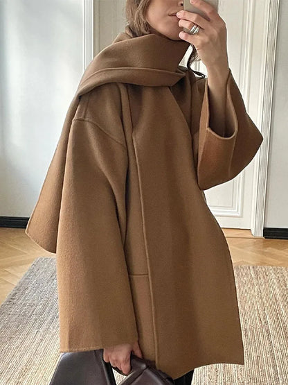 Sorella | Camelcoat Met Sjaaldetail