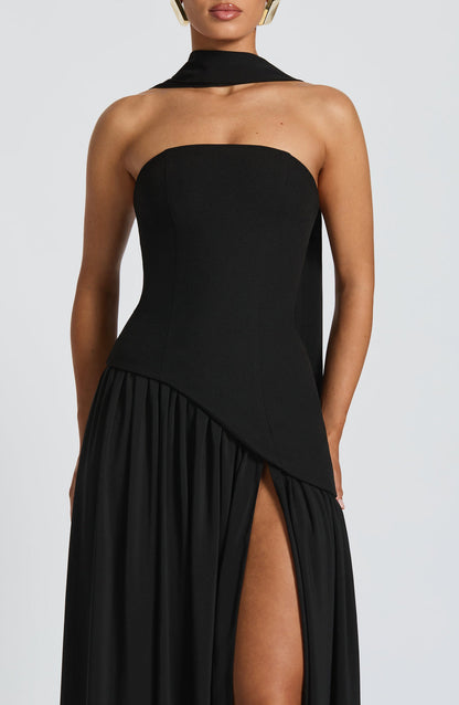 Nerina | Strapless Avondjurk Met Split