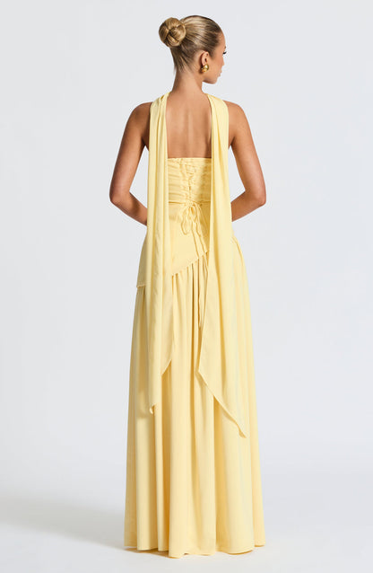 Nerina | Strapless Avondjurk Met Split