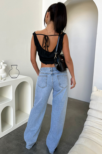 Amaya | Gedrapeerde Cowl Cropped Top