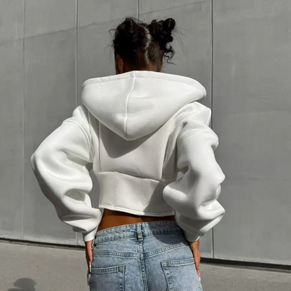Averie | Cropped Hoodie Met Rits