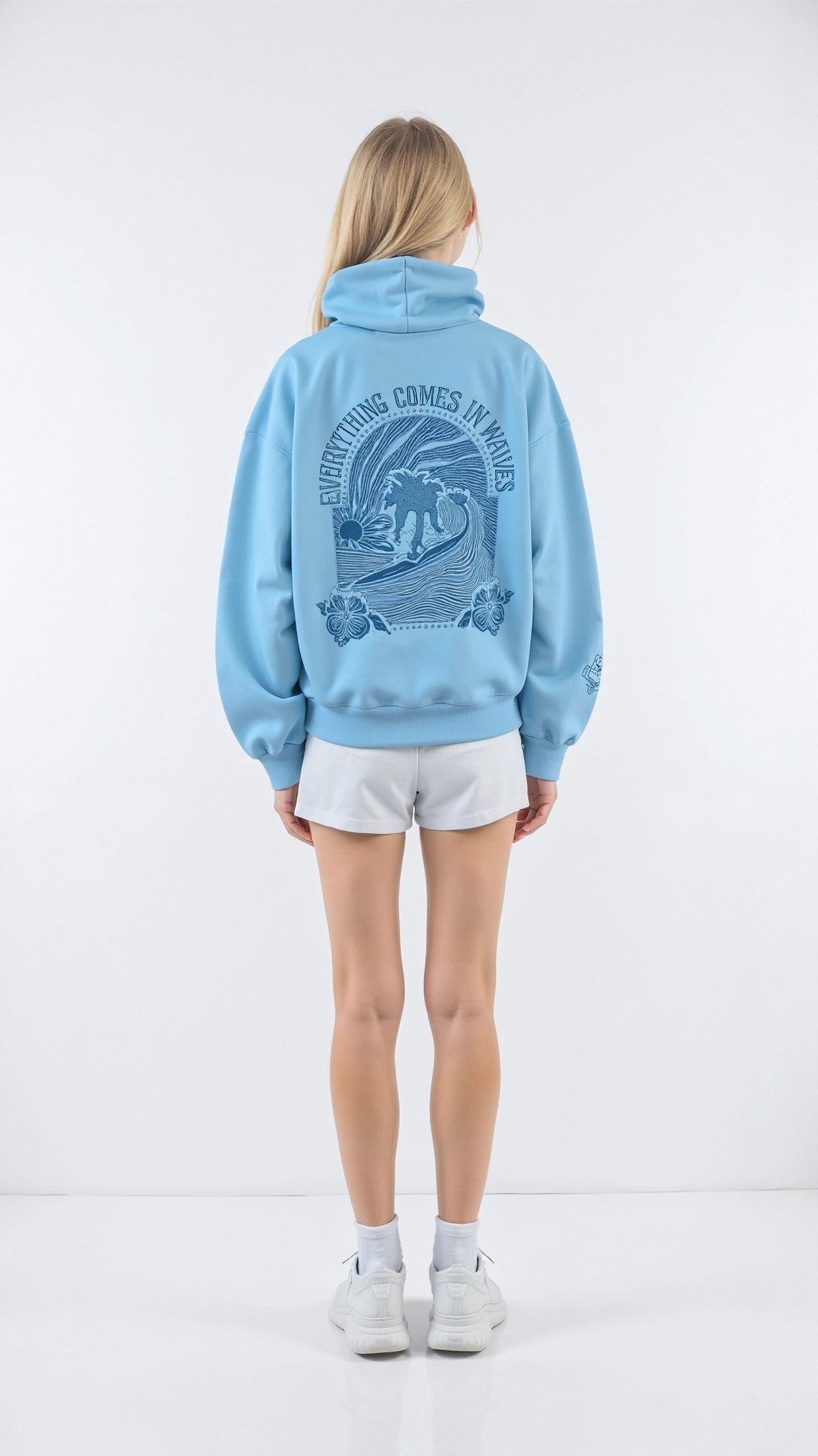 Isla | Oversized Hoodie Dames Met Palmboomprint en Rugdesign