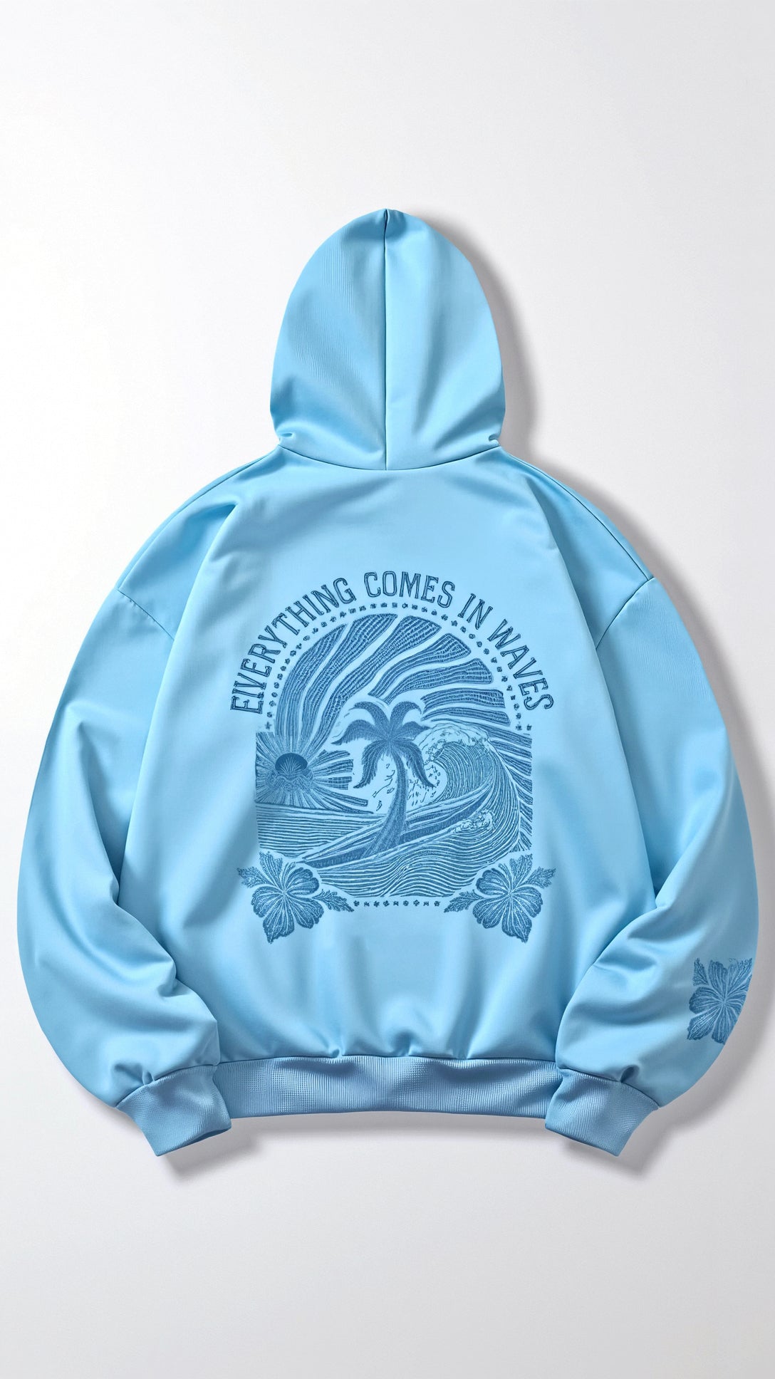 Isla | Oversized Hoodie Dames Met Palmboomprint en Rugdesign