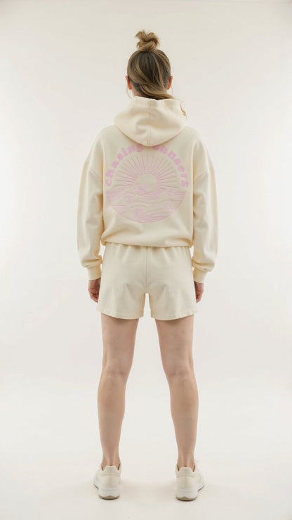 Isla | Oversized Hoodie Dames Met Palmboomprint en Rugdesign