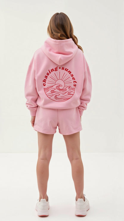Isla | Oversized Hoodie Dames Met Palmboomprint en Rugdesign