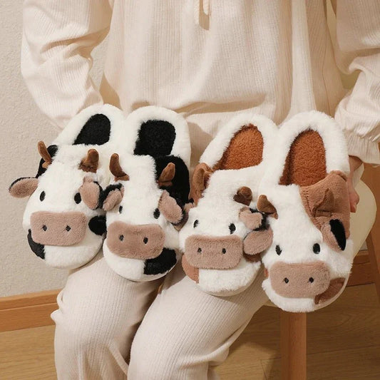 MooMoo| Schattige Koe Pantoffels Dames