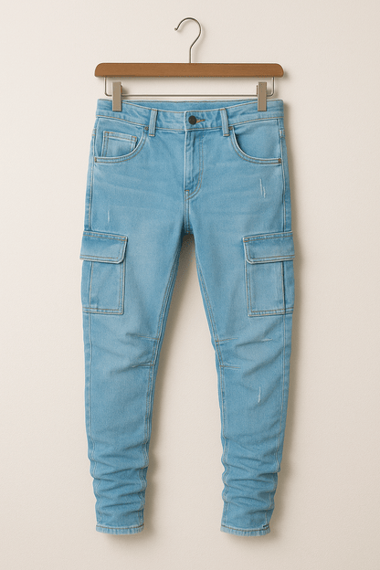 Valerio | Stretch Slim Fit Cargobroek Heren