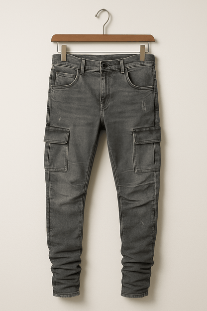 Valerio | Stretch Slim Fit Cargobroek Heren
