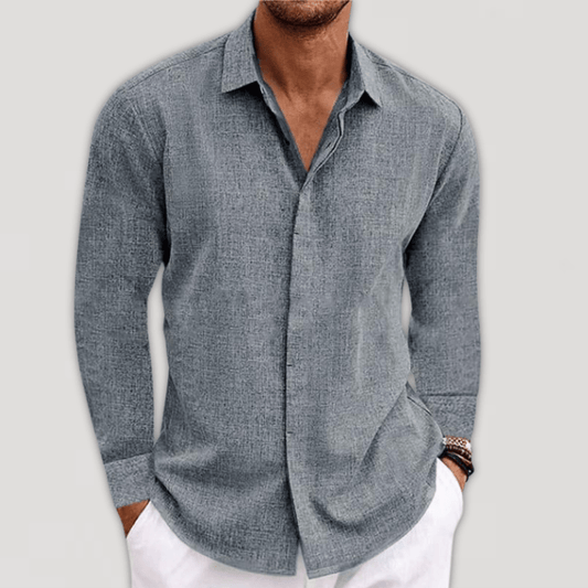 Lazaro | Linnenlook Zomer Overhemd Heren
