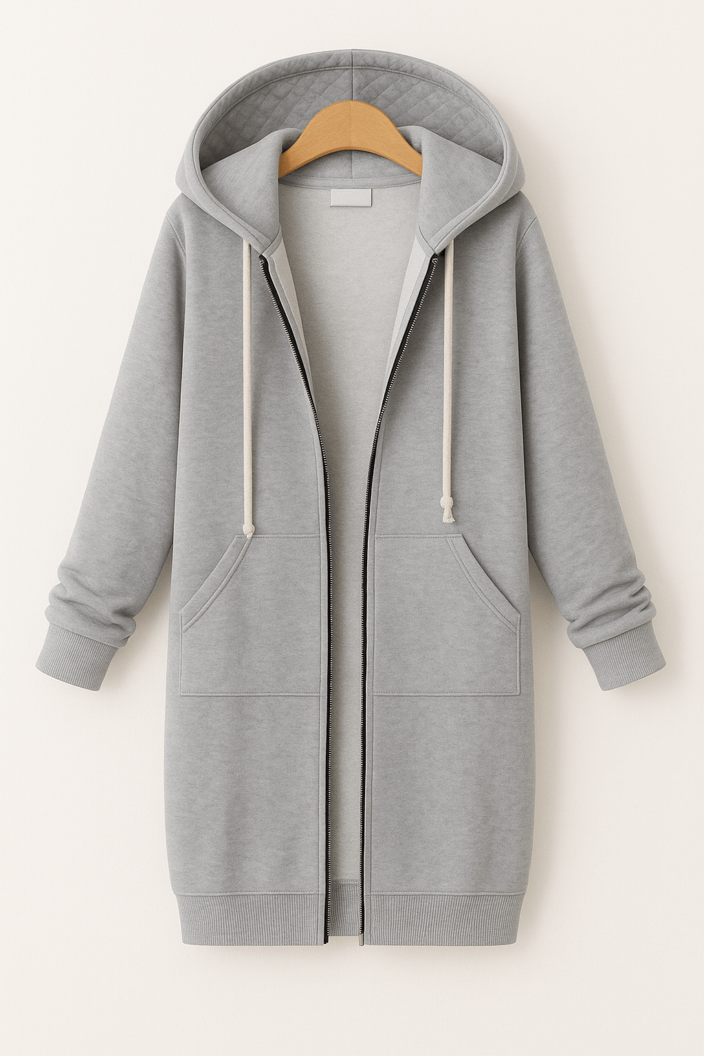 Mirella | Lange Hoodie Met Rits Dames Voor Comfortabele & Warme Casual Looks