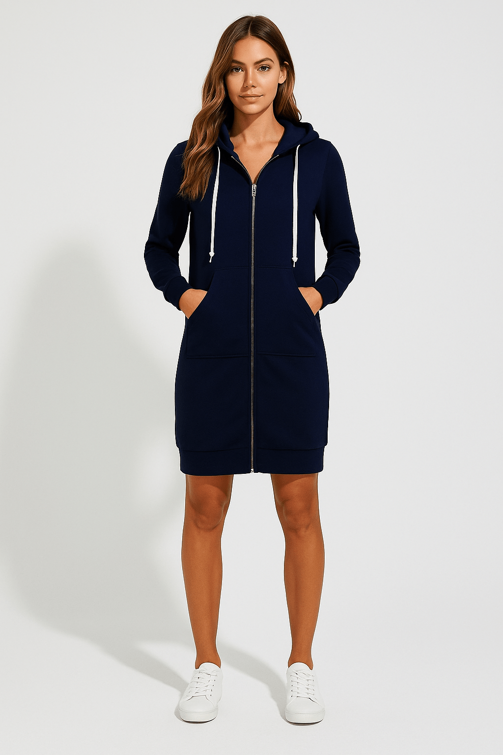 Mirella | Lange Hoodie Met Rits Dames Voor Comfortabele & Warme Casual Looks