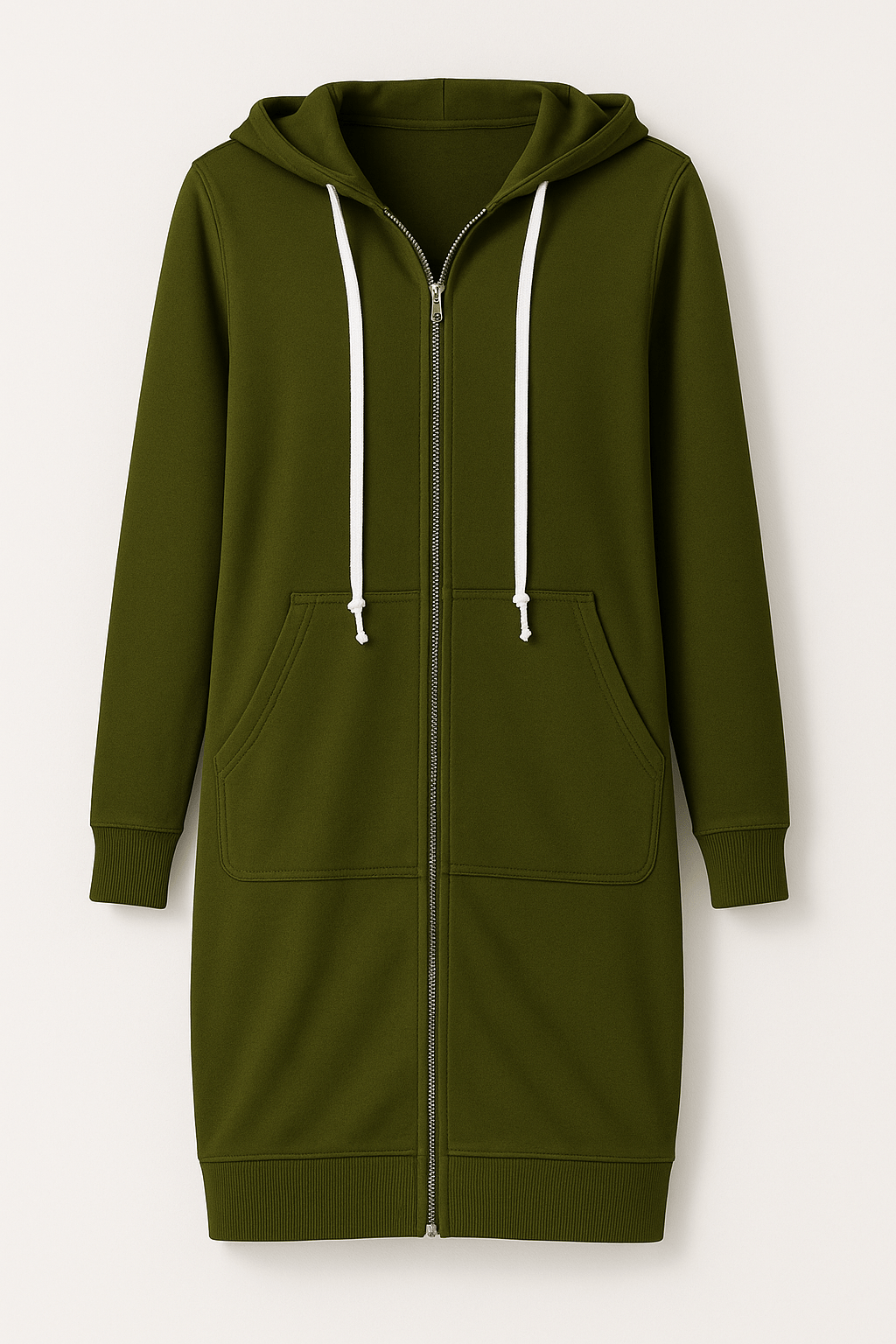 Mirella | Lange Hoodie Met Rits Dames Voor Comfortabele & Warme Casual Looks
