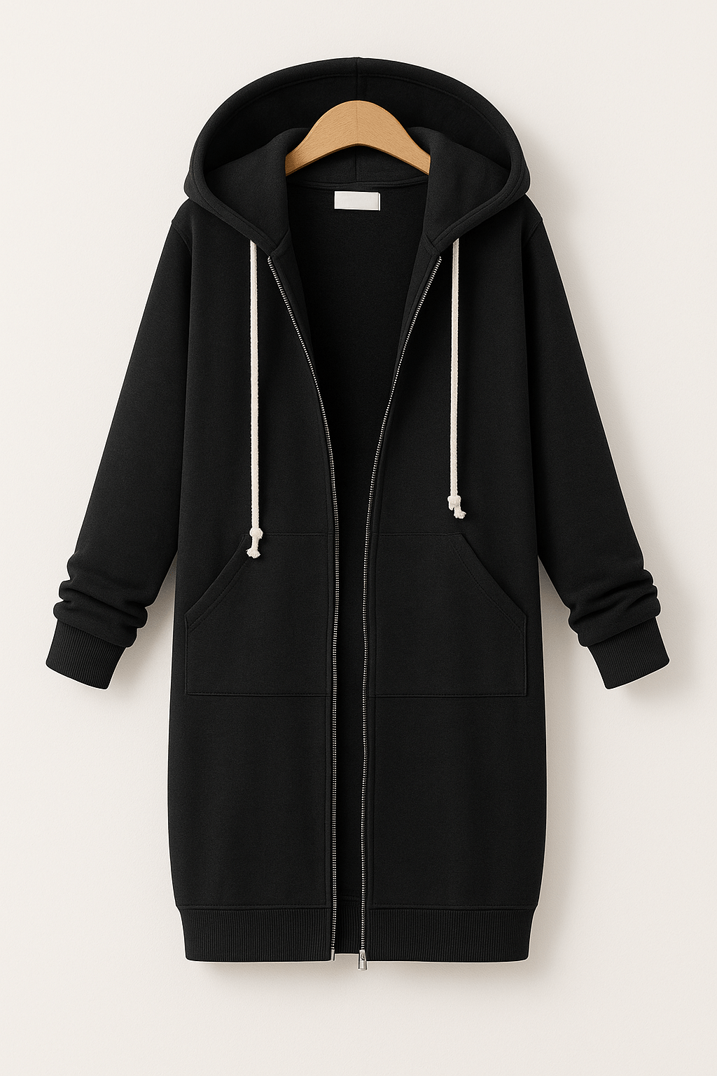 Mirella | Lange Hoodie Met Rits Dames Voor Comfortabele & Warme Casual Looks