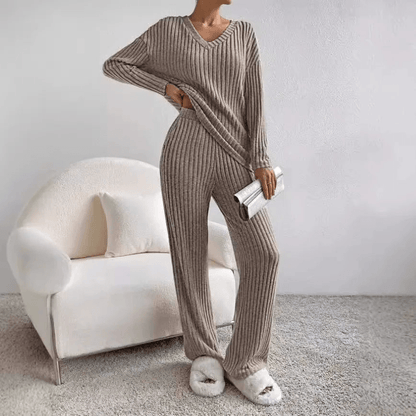 Liora | Geribbelde Tweedelige Loungeset Dames