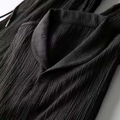 Novero | Luchtige Heren Zomerset met Open Kraagshirt & Comfortabele Broek