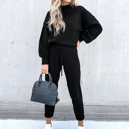 Amarée | Zachte Lounge Set Met Ballonmouwen En Hoge Taille Dames