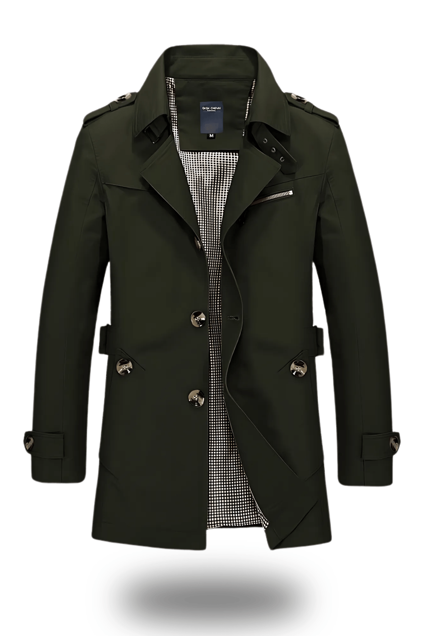 Damián | Klassieke Trenchcoat Met Reverskraag En Dubbele Knopenrij Heren