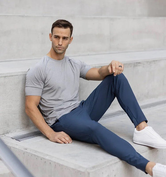 Nilo | Slim Fit Jogger Heren Met Tapered Pijpen en Elastische Tailleband