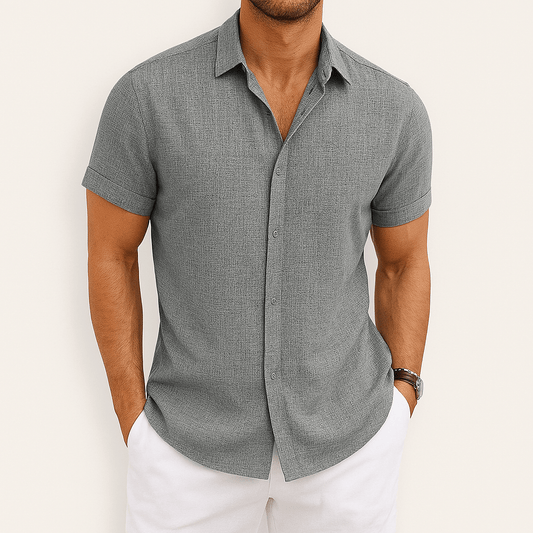 Mateo | Luchtig Heren Shirt Met Korte Mouwen en Knoopsluiting – Ademend & Stijlvol