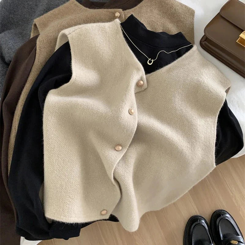 Marielle | Dames Gebreid Mouwloos Vest