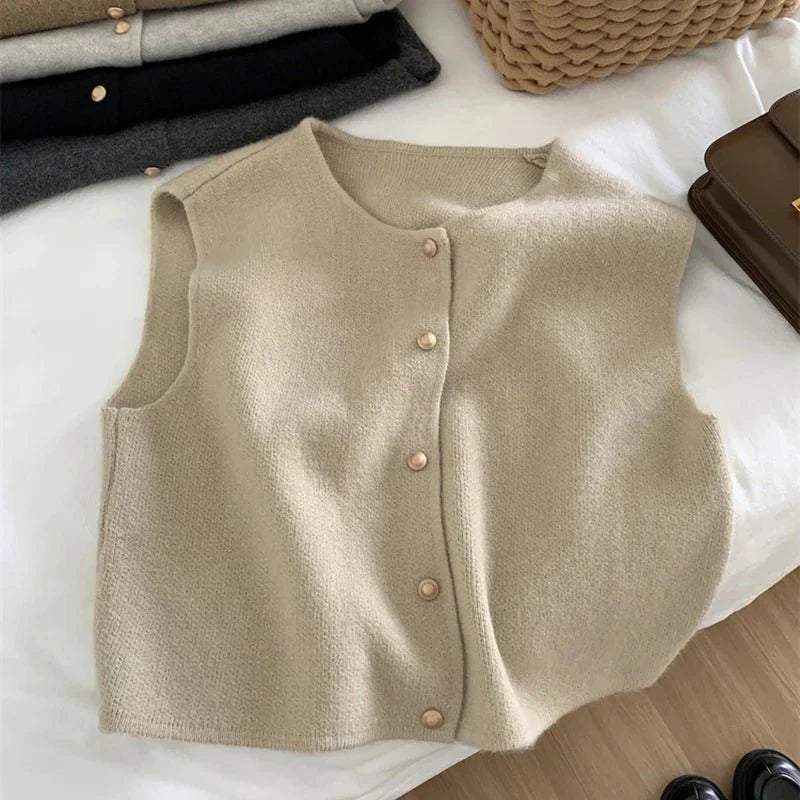 Marielle | Dames Gebreid Mouwloos Vest