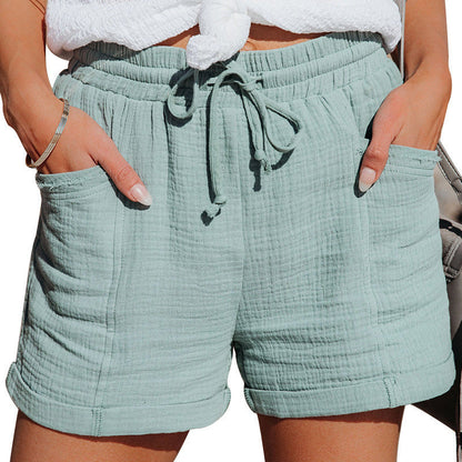 Noemi | Luchtige Katoenen Short met Trekkoord Dames