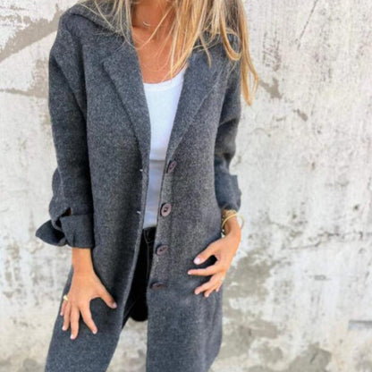 Lotte™ | Stijlvolle Halflange Trenchcoat met Knoopsluiting