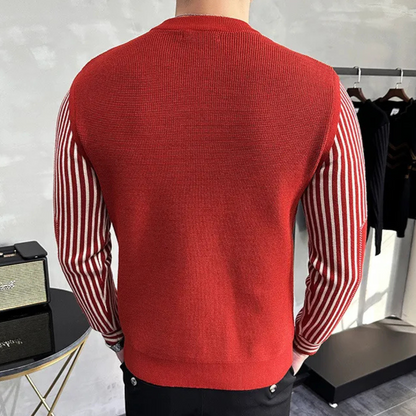 Adrien | Rode Slim-Fit Heren Trui